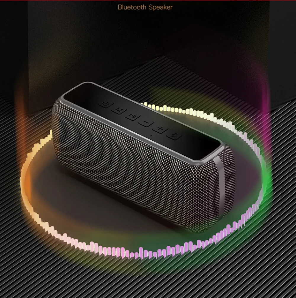 60W Bass Bluetooth Speaker Supports Microphone Through Voice Assistant 15 Hours Of Long Battery Life Portable And Small Size