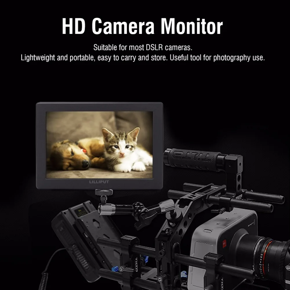 LILLIPUT A7S 7 дюймов ips экран 1920*1200 4K Full HD монитор камеры монитор 170 градусов широкий угол для DSLR камеры s