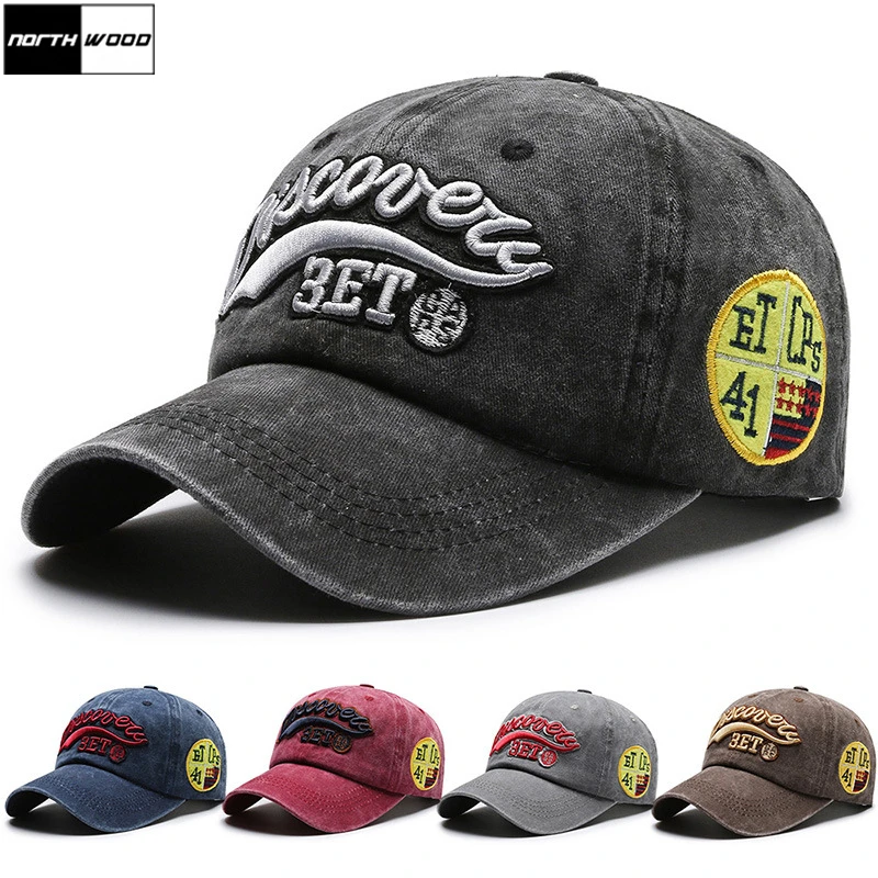 Винтажная промытая Женская Бейсболка NORTHWOOD полностью Хлопковая мужская Снэпбэк