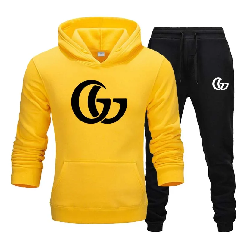GG мужские брендовые новые модные комплекты на весну и осень с длинным рукавом