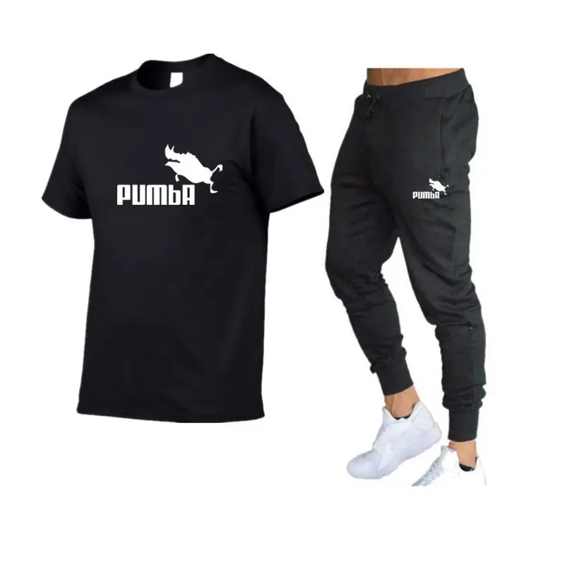 

2021 fashion new men's sportswear two-piece short-sleeved shirt + pants sweatshirt spring and summer sportswear brand clothing