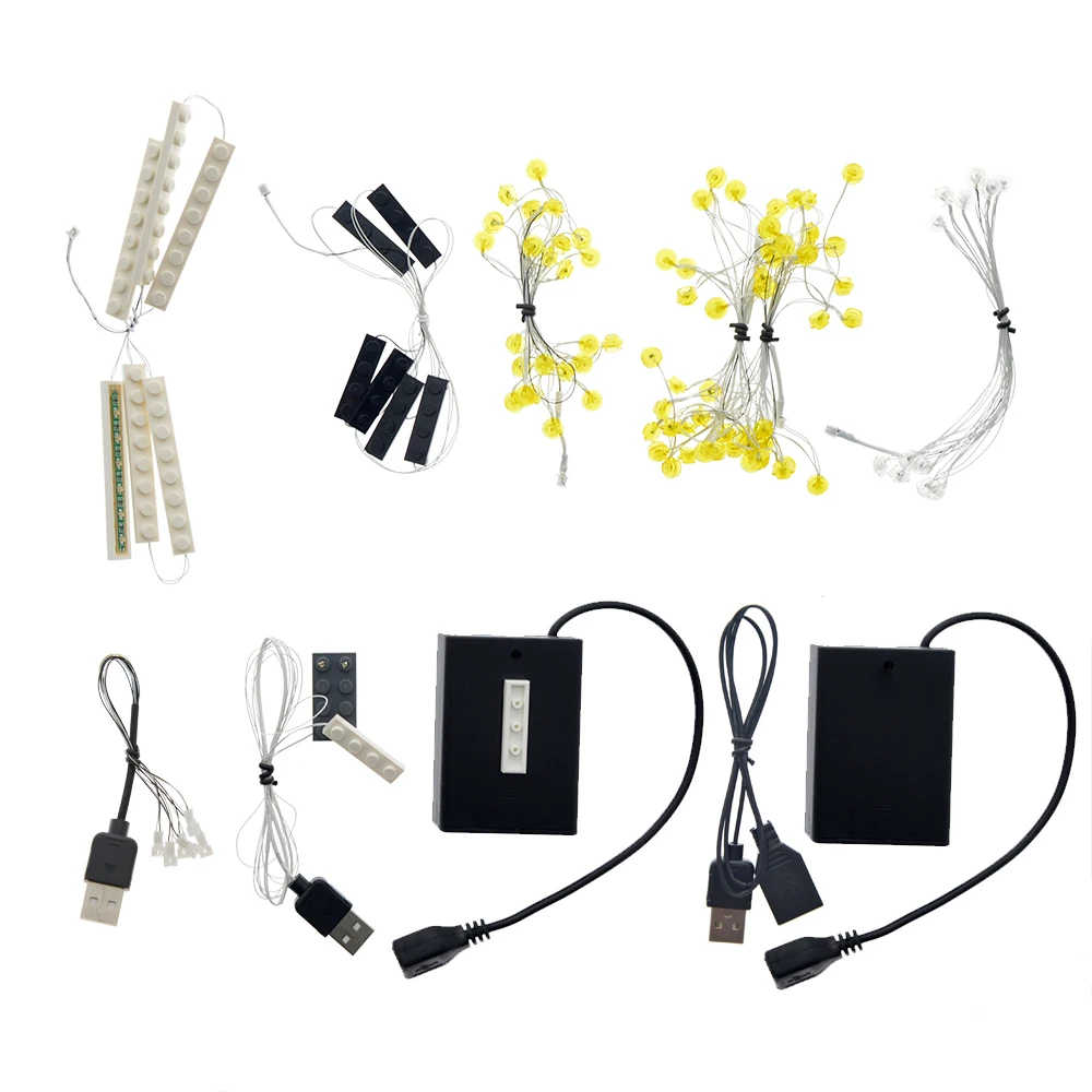 Only LED Light Set MTELE светодиодный светильник для 10257 Creator Expert карусельный светильник, совместимый с 15036(не включает модель - Цвет: Only LED Light Set