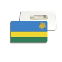 rwanda flag brooch acrylic lapel pin for women and men patriotic backpacks clothes decor party badge jewelry gift