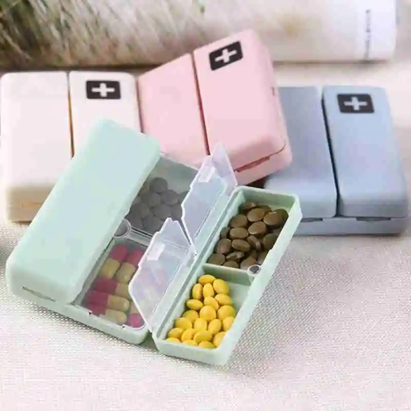 

3 Colors 7-day Weekly Magnetic Supplement Kit Portable Medicine Box Collapsible Container Dispenser Storage Box Travel Pill Box