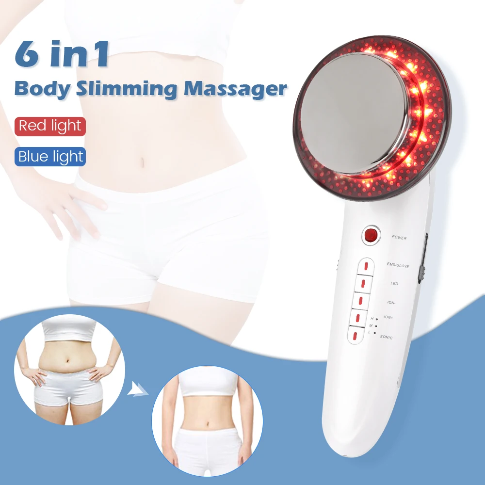 Kopen Ultrasone 6 In 1 Ems Lichaam Vermagering Massager Afslanken Vet Brander Therapie Schoonheid Gewichtsverlies Apparaat Photon Body Anti Cellulite