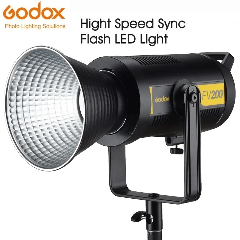

Godox FV200 1/8000s HSS Flash LED Light 200Ws Dimmable 5600K CRI 96+ 2.4G Wireless 8 FX Modes Remote Control for Photography