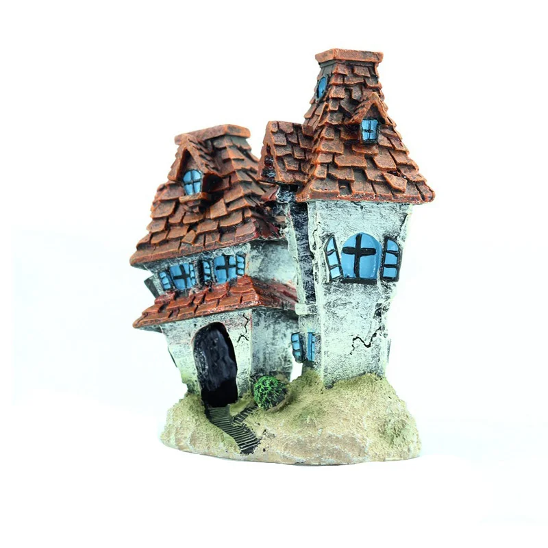 Украшение для аквариума маленький дом искусственный резервуар рыбы укрытие рыб