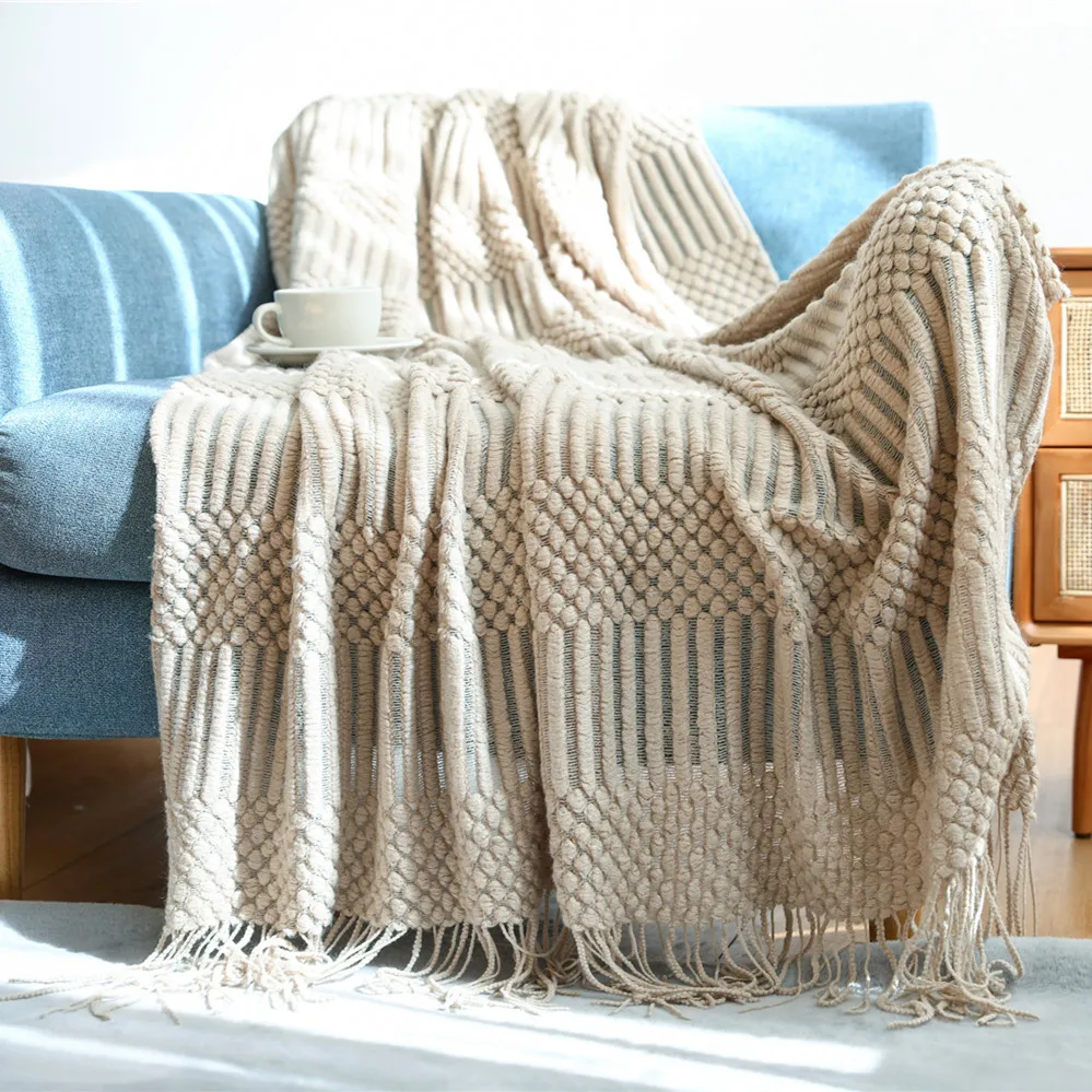 textile city europe style faux cashmere knitted blanket bedspread embossed towel bb sofa decorate throw comfy acrylic bedsheet free global shipping