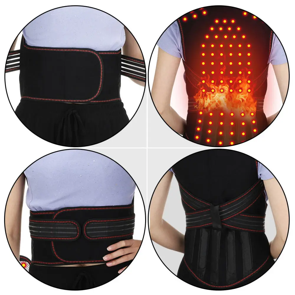 

1Pc 108 Lodestone Comfortable Shoulders and Neck Waistcoat Support Belt (Black)