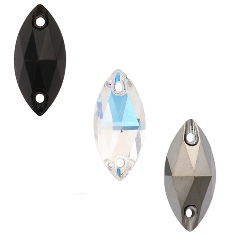 

Black Horse Eye Crystal Flatback Sew-on Rhinestones Strass Glass for Diy Craft Christmas/Clothing Garment Decoration Jewelry Sew