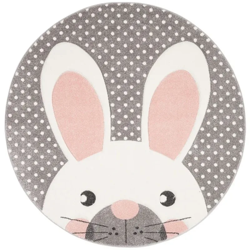 Cartoon Animal Round Rug Living Room Carpet Children Bedroom Bedside Mat Hanging Basket Computer Chair Baby Crawling | Дом и сад
