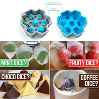 7 shape diy dice silicone ice tray mold game dice mini ice cube trays with lids mold whiskey reusable mold crafts tools