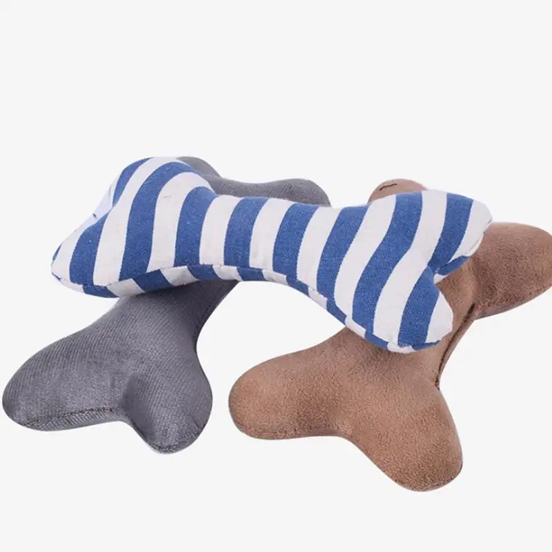 

Dog Chew Toy PP Cotton Stuffed Bone Shape Puppy Bite Toy Plush Cat Toy Kitten Puppy Teething Toy Pet Training Toy Random Color