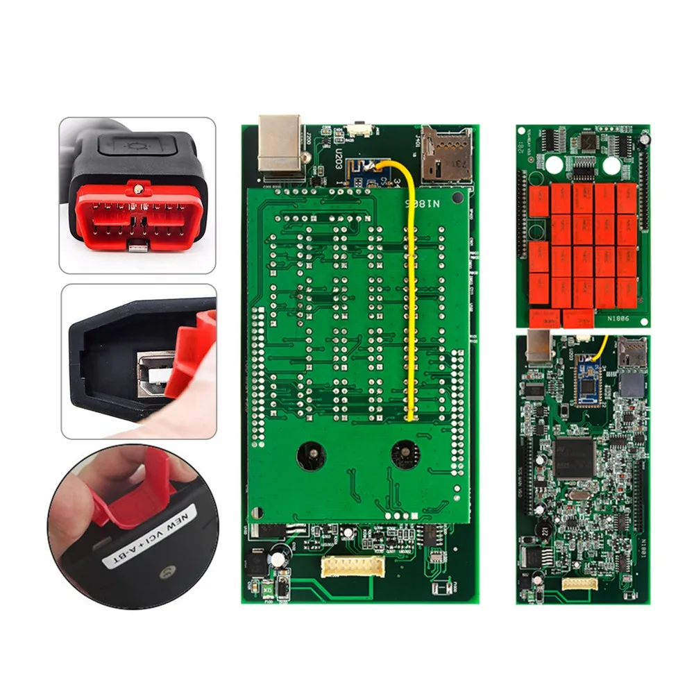 

! VD150 новая версия программного обеспечения 2021,11 DS TCS Pro Double PCB PRO + NEC Реле V9.0 Dual PCB Bluetooth USB без Keygen obd2 сканер