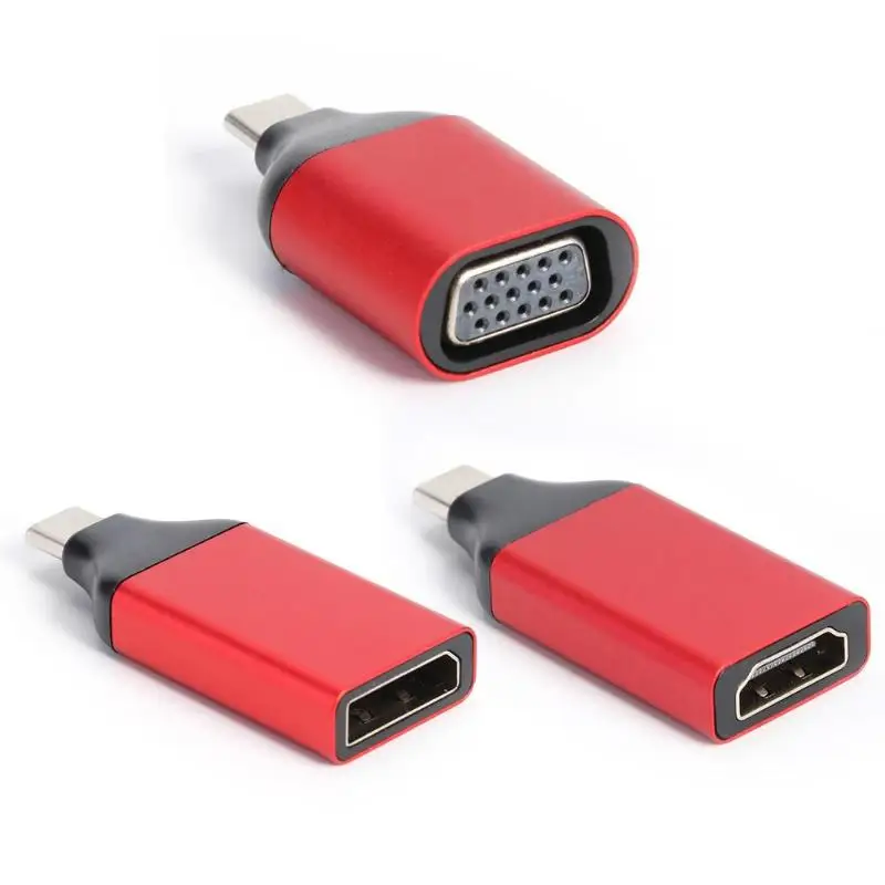 Type C to 4K HDMI/1080P VGA/4K DP Display Port Cable Converter Splitter for PC Samsung Galaxy S9/S9 Plus Lumia 950/950 XL