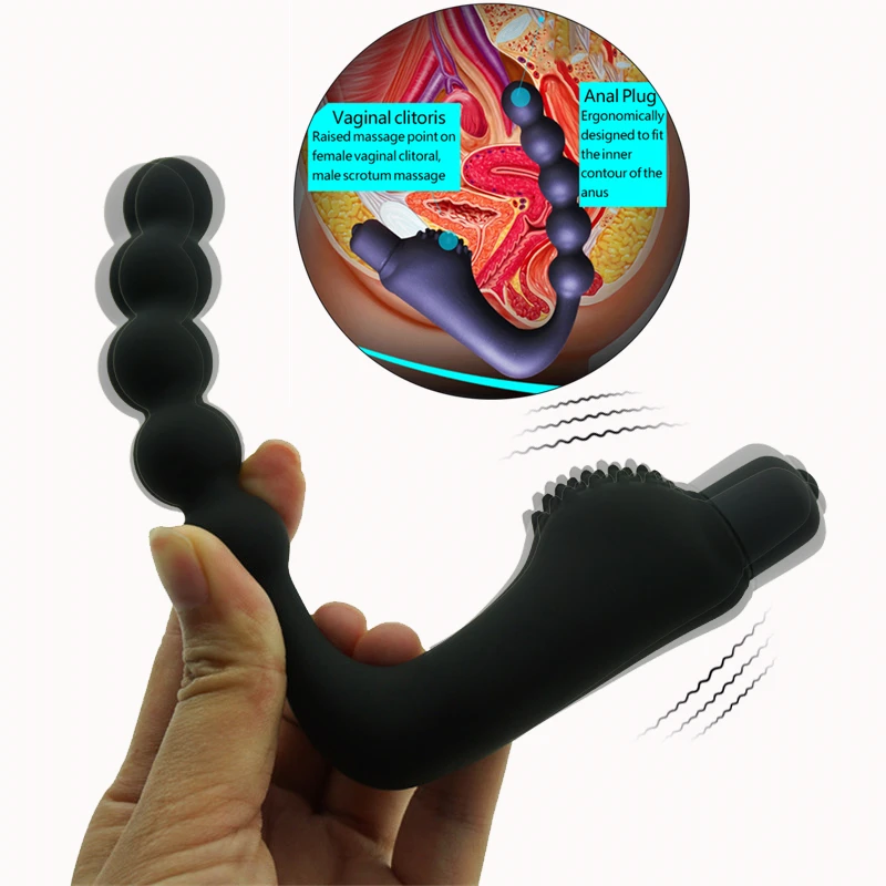 Мощный вибратор с G Spot вагинальный клиторальный стимулятор Анальная пробка