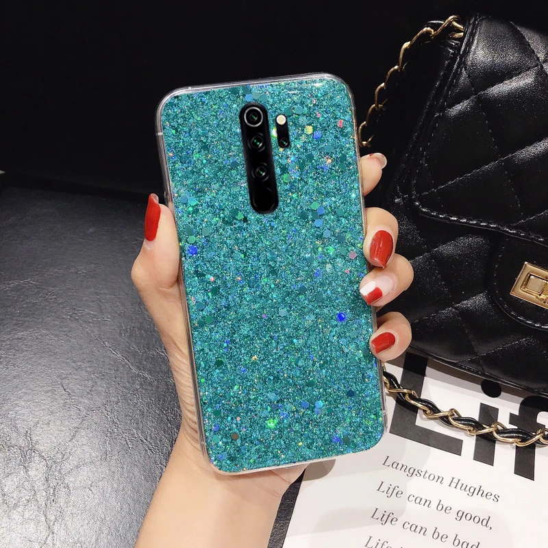Bling Glitter Phone Case For Xiaomi Redmi Note 8 Pro 7 6 5 soft silicone cover fundas Mi 10 9 A3 Lite |