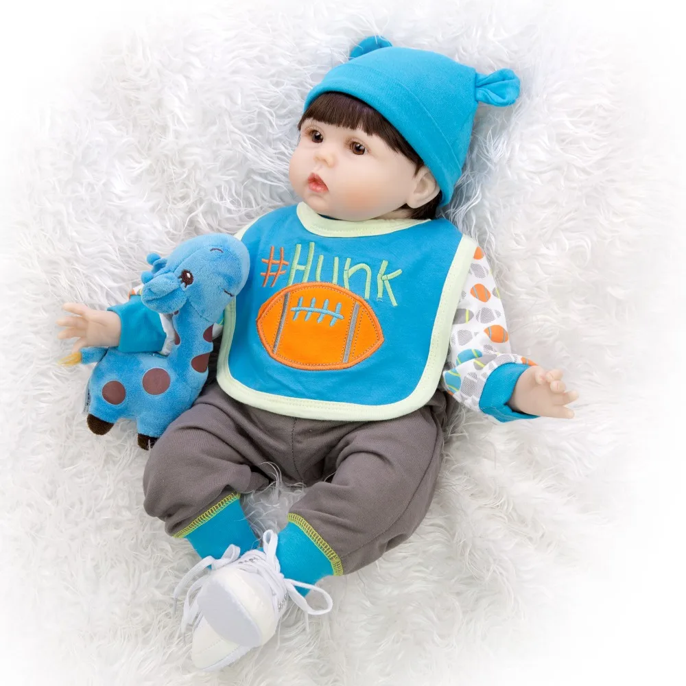 

Bebes reborn doll 55cm soft silicone reborn toddler baby dolls bebe reborn menina bonecas Christmas surprice gifts lol doll
