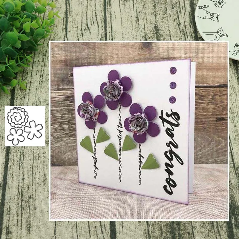 Набор вырубных штампов &quotсостав держащей букет на свадьбе 3 трафареты