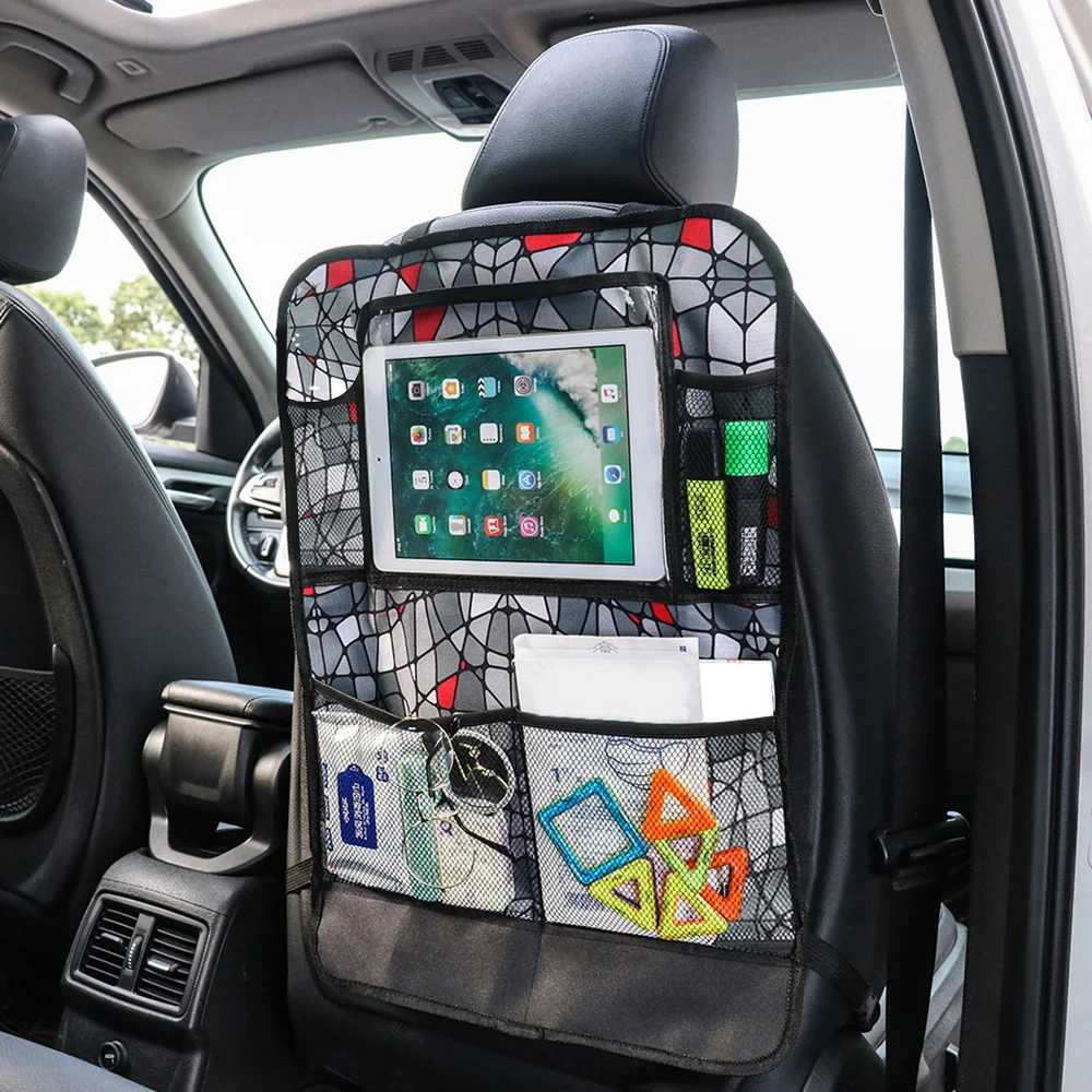 

2pcs Car Seat Protector Set Car Back Seat Car Organizer Car Seat Protector Under Mat Multi-Pocket Seat Protector