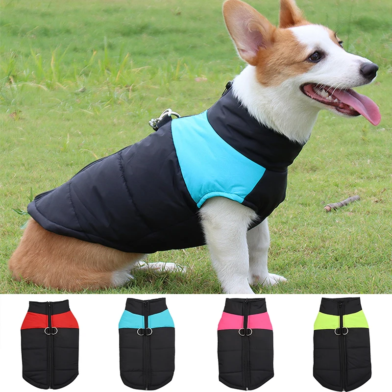 

Winter Warm Pet Clothes for Small Large Dogs Chihuahua Casual Reflective Pet Jacket Coat Cotton Thickened Vest Zipper Coat Vest
