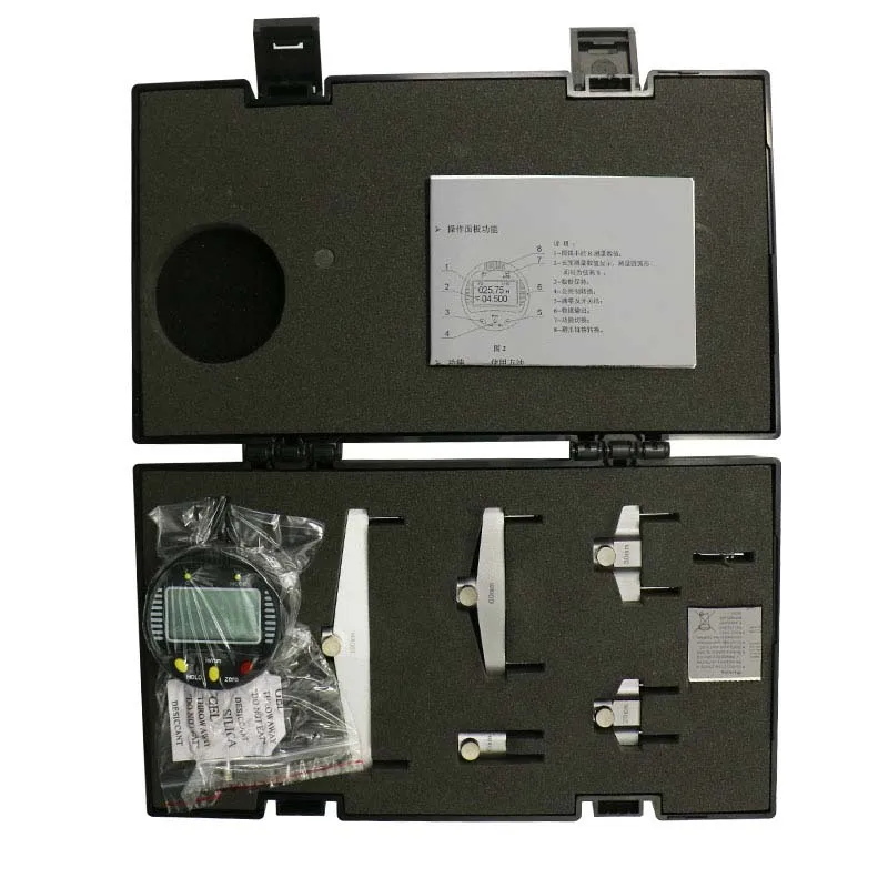 

Digital Radius Gauge LCD Display Digital Radius Indicator with 5 Changeable Measuring Jaws for Woodworking Measurement Tool