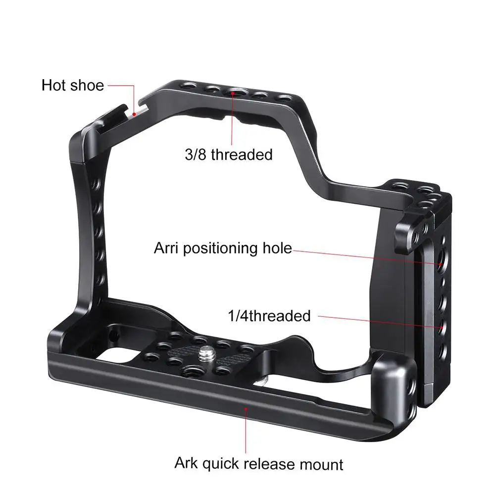 C-M50 UURig профессиональная DSLR камера клетка для Canon M50 M5 Arca быстросъемная клетка для EOS M50 Горячий башмак Arri отверстие 1/" 3/8" r60