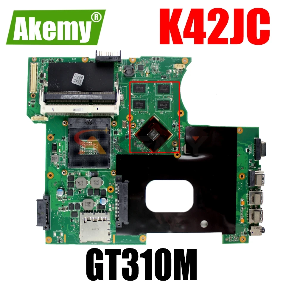 

Материнская плата AKEMY K42JC для ноутбука ASUS K42JC K42J A42J K42J X42j A40J K42 тестовая оригинальная материнская плата GT310M