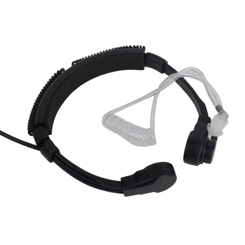 FBI Heavy Duty Tactical Military Throat Mic Headset For Motorola  Gp328 Gp340 Gp360 Gp380