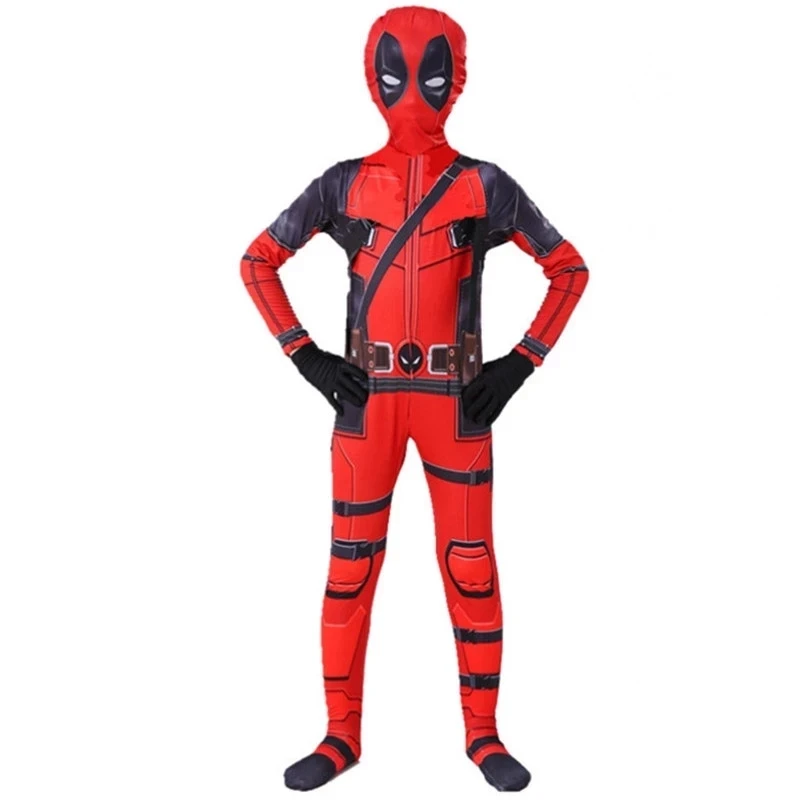 Kid Deadpool Costume deadpool mask cosplay costume bow cap Halloween children's day Christmas birthday party gift