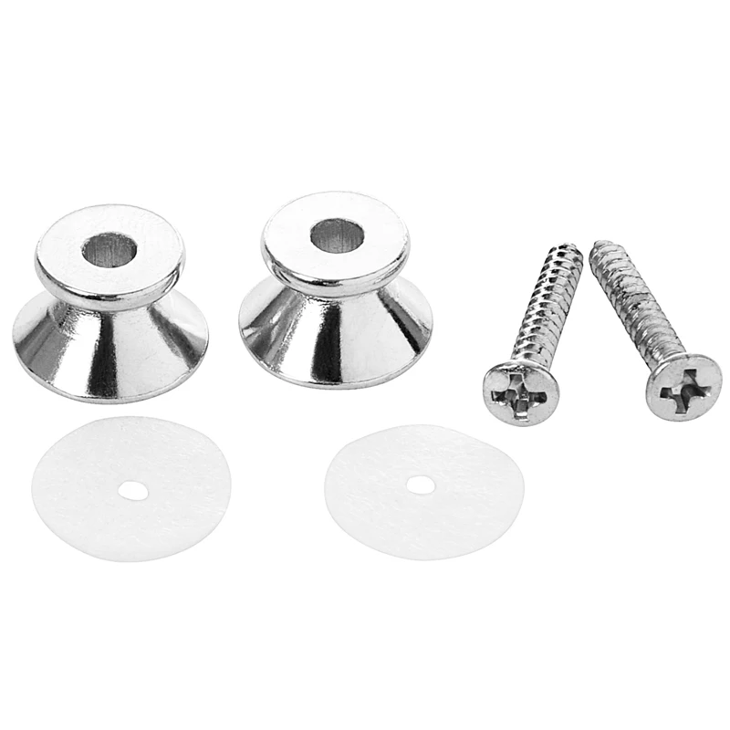 

2 x Electric Acoustic Guitar Bass Strap Button Screw Lock Pins Pegs Pads