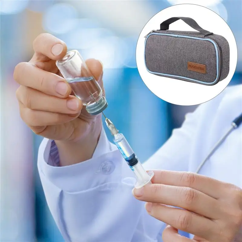 

1Pc Portable Insulin Cooler Bag Medicine Cooler Case Insulin Cooler Box