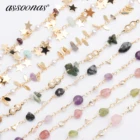 Аксессуары для украшений assoonas C116, цепочка сделай сам с покрытием из 18-каратного золота, жемчуг из циркония 0,3 микрон, натуральный камень, ожерелье для браслета сделай сам, 1 млот