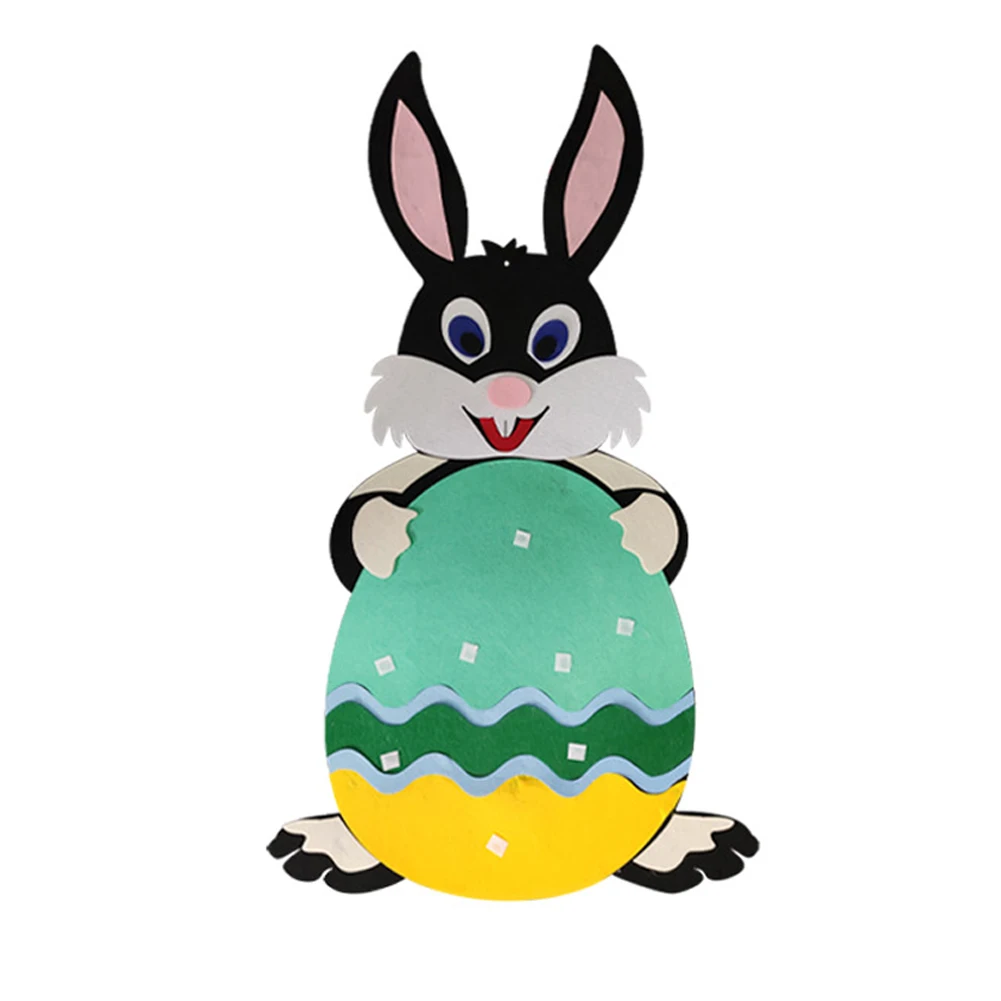 

Easter Felt Toy Rabbit Felt Set Easter Felt Crafts for Kids DIY Game Hanging Ornaments Indoor Decoration Decor Gifts For Kids