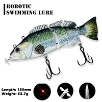 robotic fishing lure auto electric swimming lures hard bait wobblers 4 segement propeller powered swimbait usb rechargeable