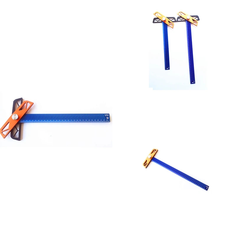 

Line Drawing Ruler Hole Ruler For Woodworking Adjustable Angle T Ruler Aluminum Alloy Gauge Scriber