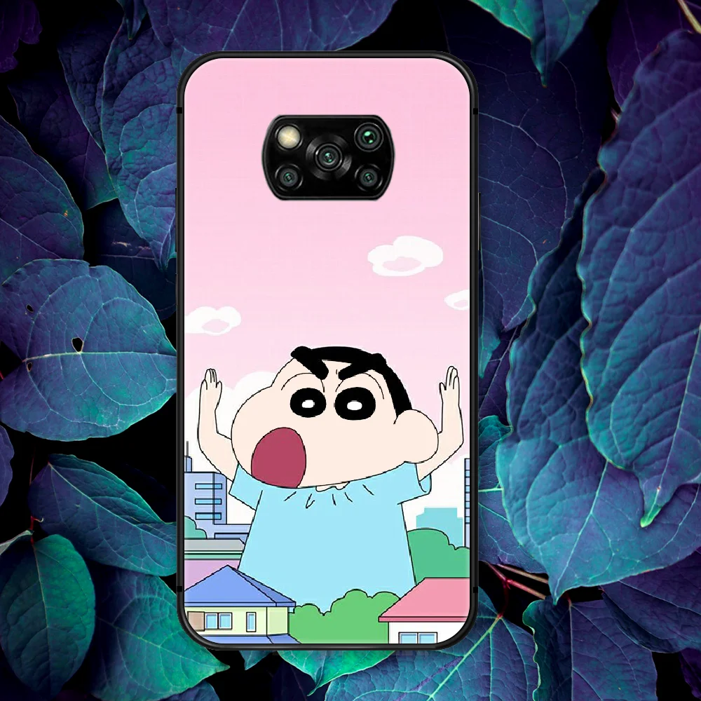 

Cute Cartoon Crayon Shin Chans Phone Case For Xiaomi Mi Note 10 A3 9 MAX 3 A2 8 9 Lite Pro Ultra black Etui Painting Cover