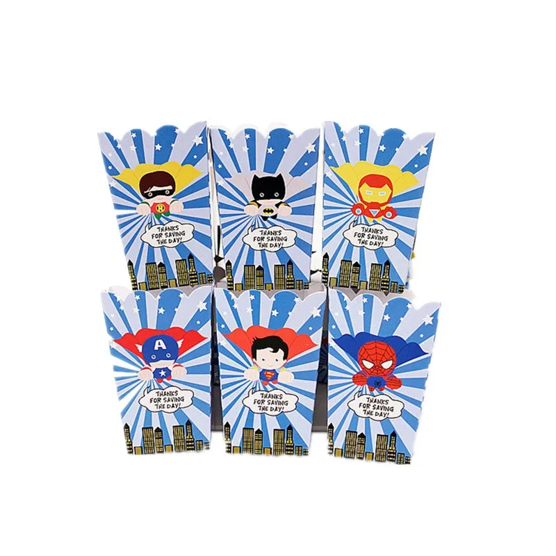 6 шт./лот мультяшный супергерой Мстители Супермен конфетная коробка для детей