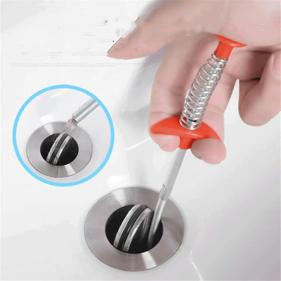 61.5cm Flexible Sink Claw Pick Up Kitchen Cleaning Tools Pipeline Dredge Hair Brush Cleaner Bend Tool With Spring Grip - купить по