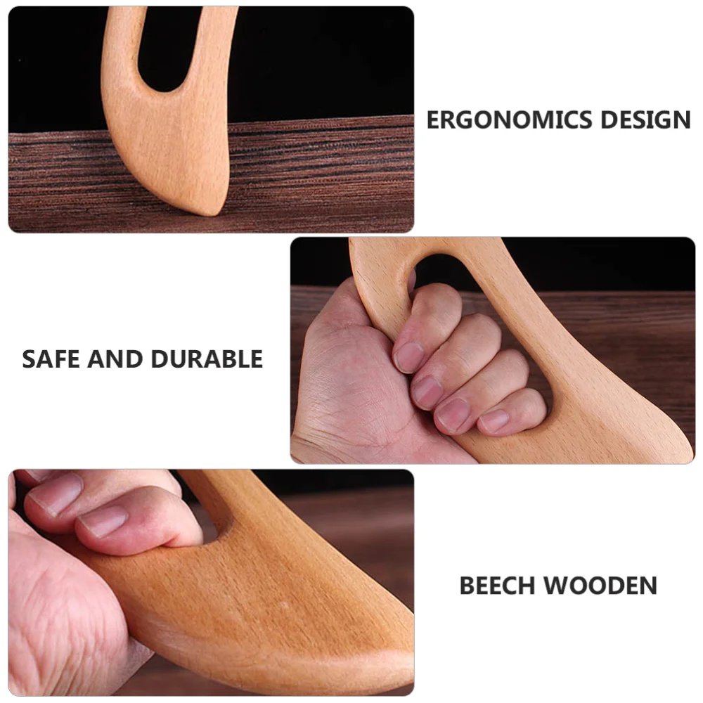 

2pcs Massaging Board Wooden Acupuncture Therapy Tool Body Massager