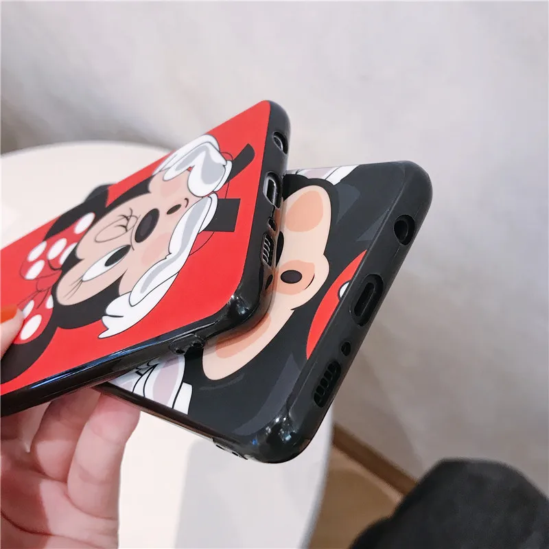 LPWZHMG Mickey Minnie Silicon Phone Case For Samsung Galaxy S10 Plus S8 S9 Cute Cartoon Back Cover Coque |