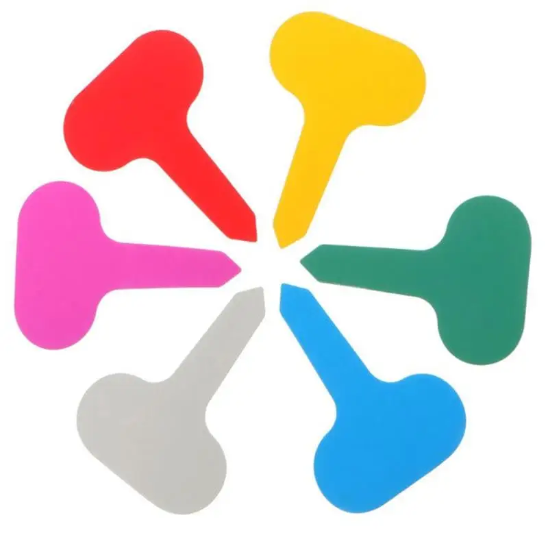 

100pcs T-type Plant Labels Plastic Stake Tags Waterproof Plant Sign Markers for Garden Nursery Seed Flower Vegetable