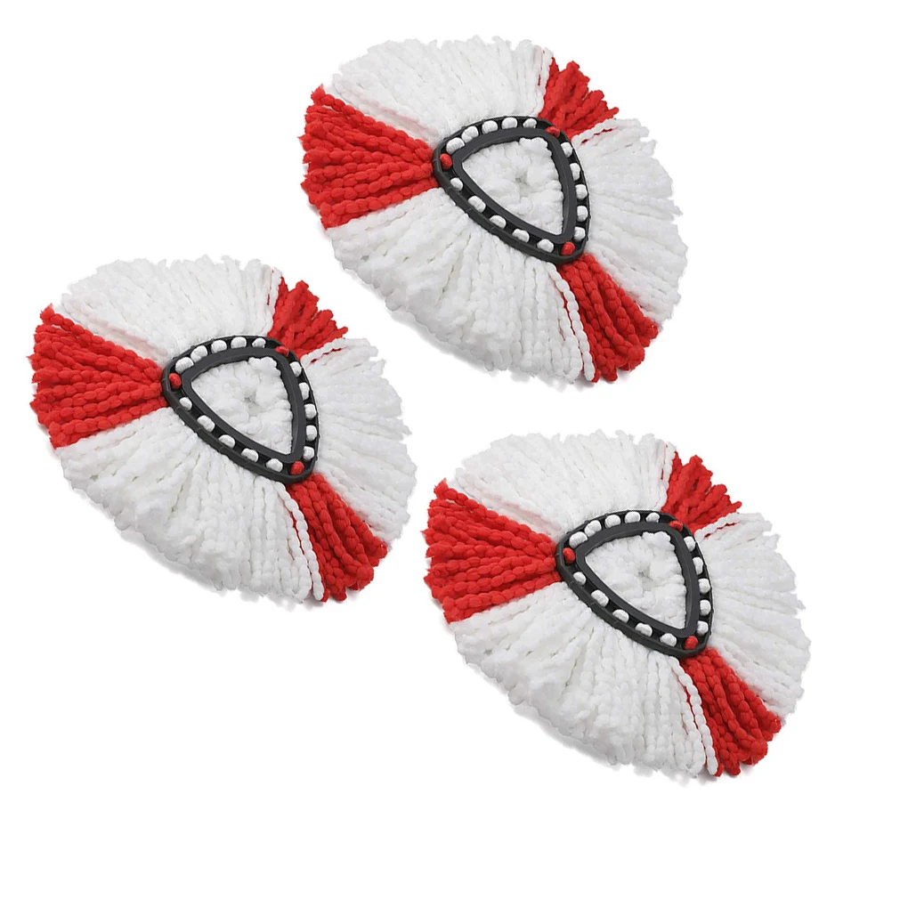 3pcs Replacement for Vileda O-cedar Mop Heads Refill Microfibre Spin 360 Rotating Floor Head | Дом и сад
