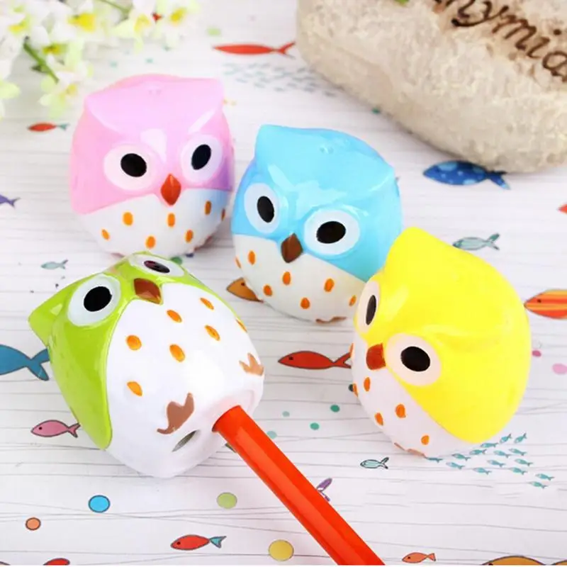 

1PCS Mini Kawaii Funny Owl Pencil Sharpener Cutter Knife Supplies Random Color