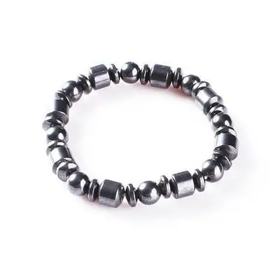 Simple beaded elastic magnetic magnet bracelet black beads therapy health jewelry | Украшения и аксессуары