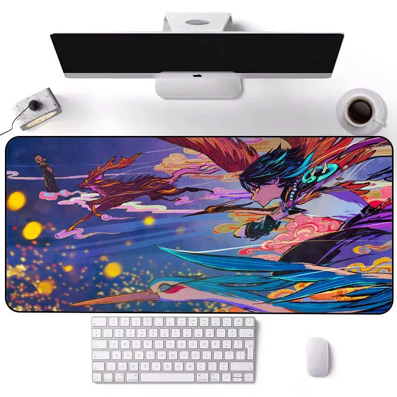 

PC keyboard large gaming accessories pad anime mouse rgb game player desk mat ordinary ground mats led light