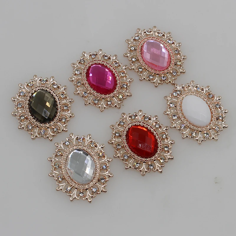 Золотистые подвески 10 шт. прозрачные стразы жемчужные пуговицы для свадебного