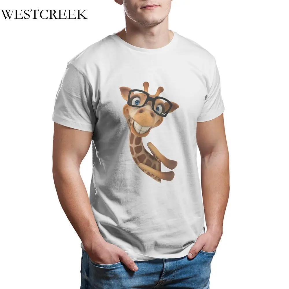 

Оптовая продажа, парные летние парные футболки WESTCREEK с забавным принтом жирафа, 202769
