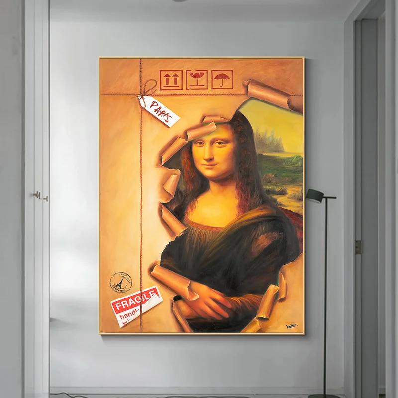

Pop Art Artwork Mona Lisa Canvas Painting Famous Creativity Street Art Posters and Prints Wall Art Picture for Living Room Decor