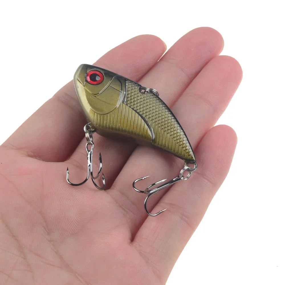 

1PC VIB Fishing Lure Lead Swim Minnow Wobbler Hard Bait 50mm 14g Artificial Crankbait Winter Sea Fishing Bass Diving Swivel Bait